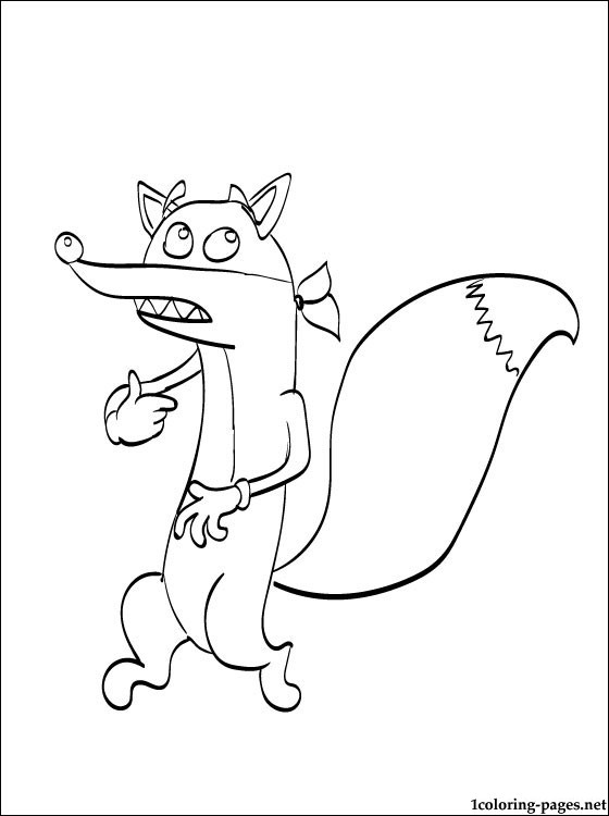 560x750 Swiper The Fox From Dora The Explorer Coloring Pages
