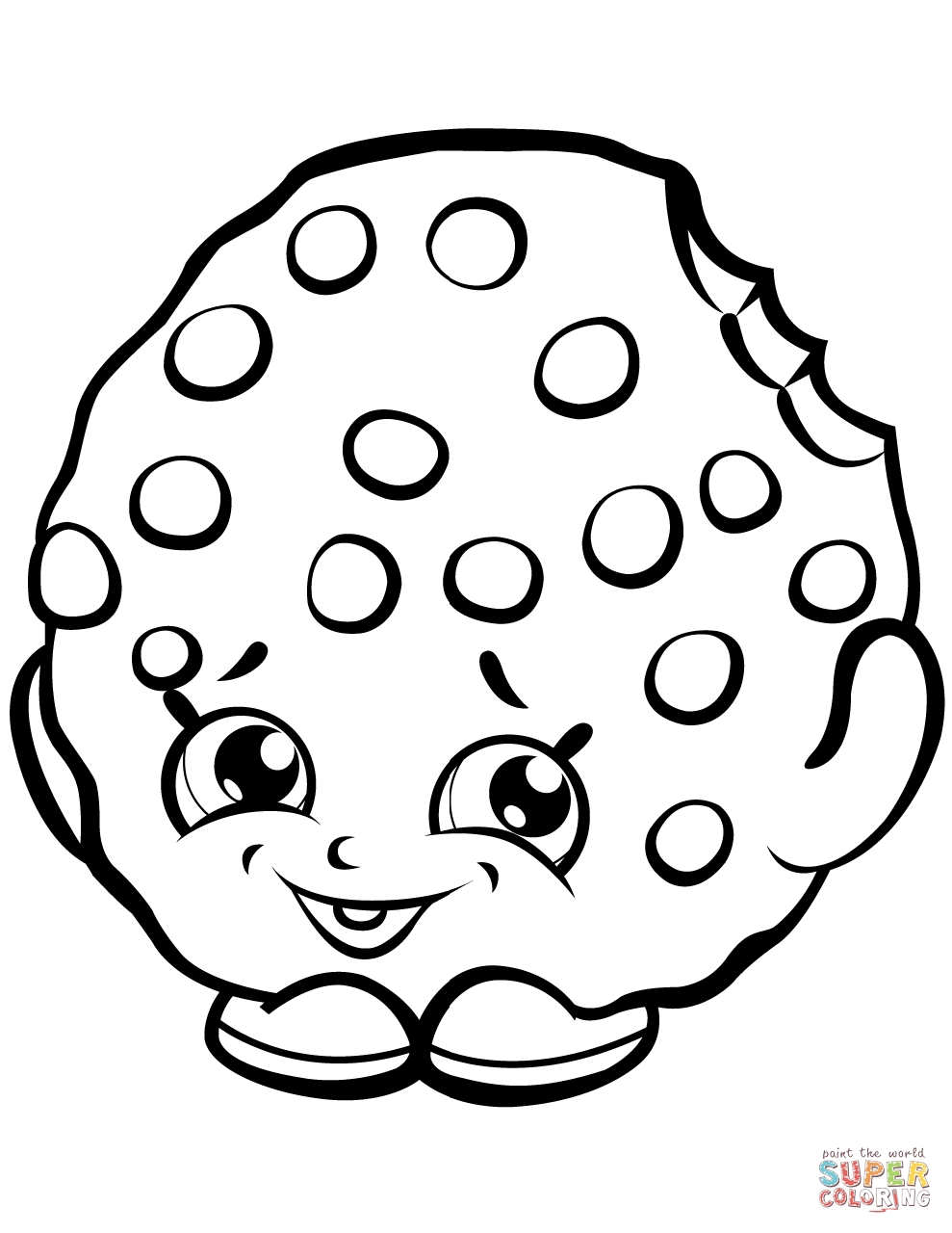 989x1280 Shopkins Coloring Page Cookie Free