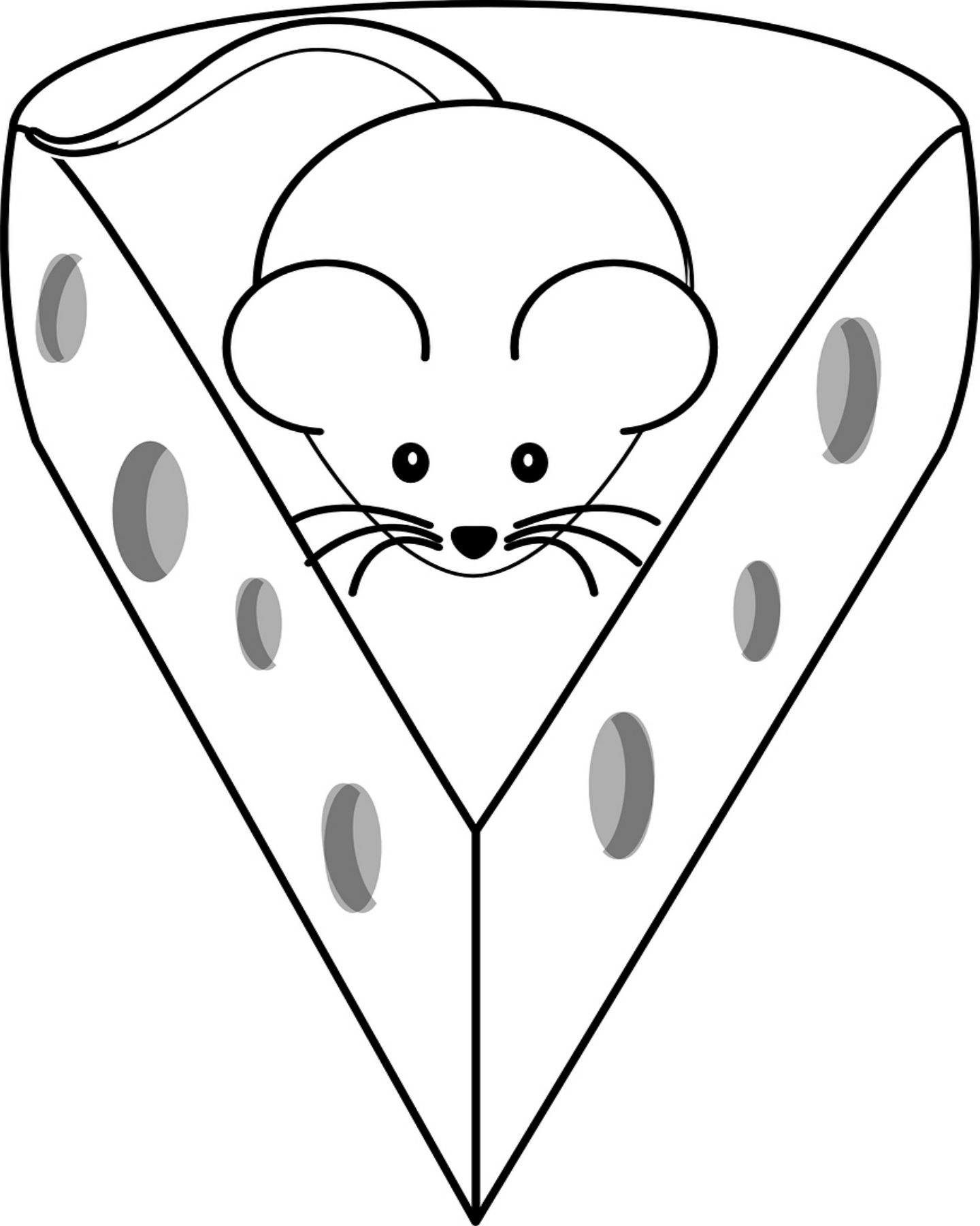 1440x1800 Mouse And Swiss Cheese Coloring Page Kids