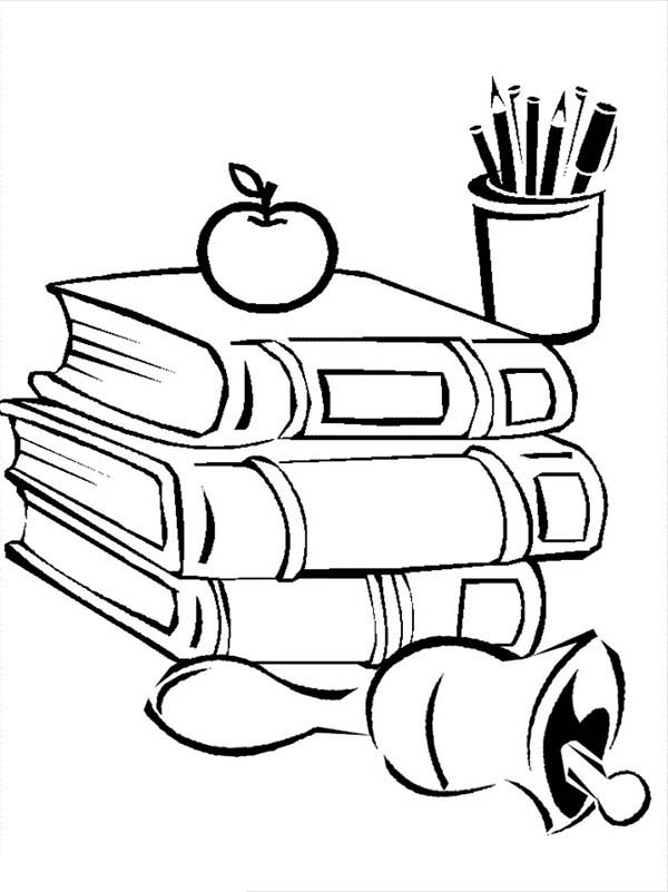 600x801 School Supplies Coloring Pages