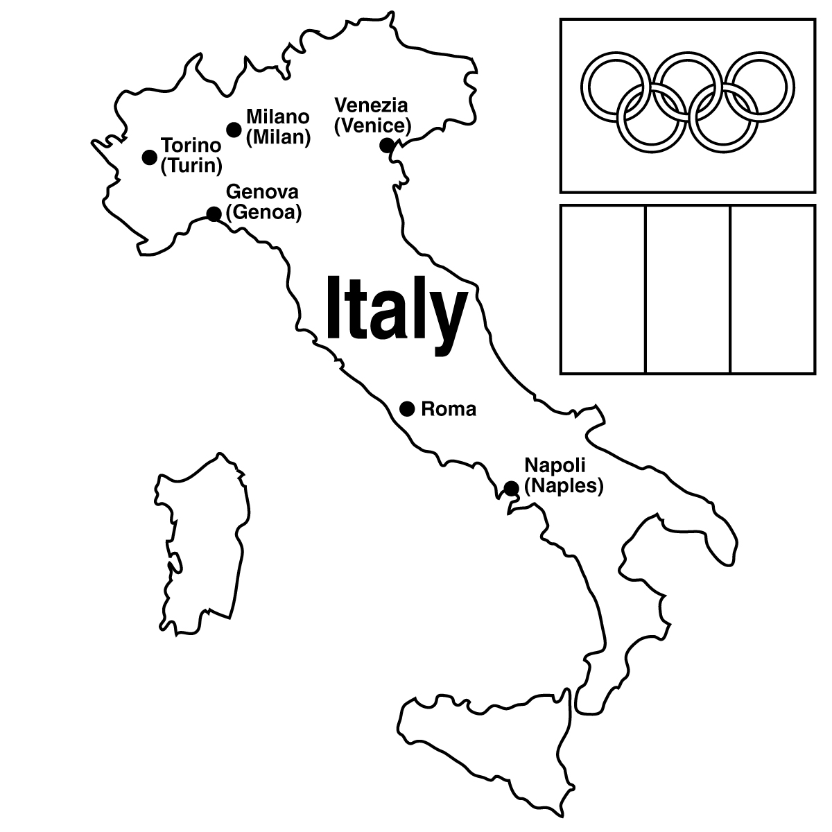 1200x1200 Italy Coloring Pages