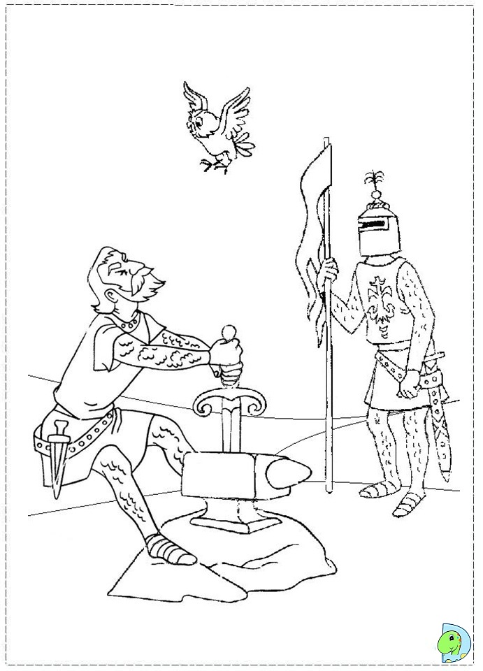 691x960 The Sword In The Stone Coloring Page
