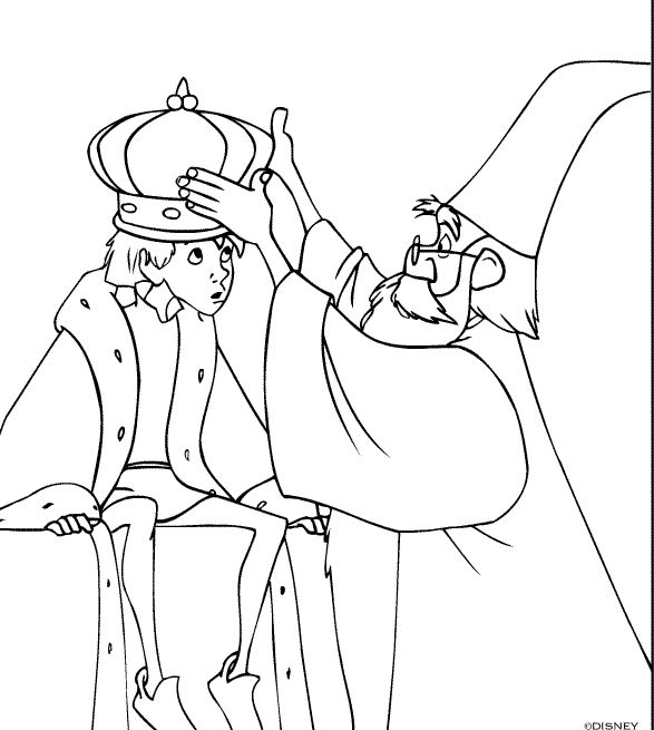 587x655 Top The Sword In The Stone Coloring Pages