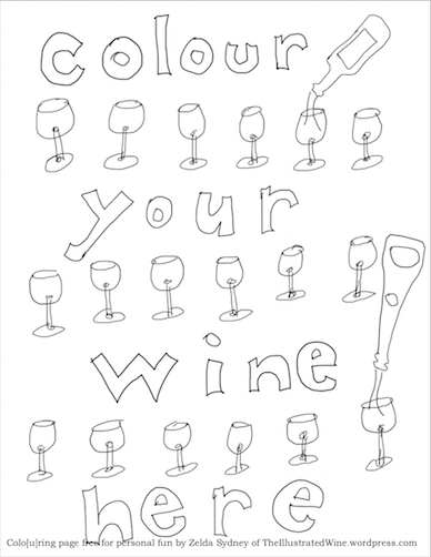 388x502 Adult Coloring Pages The Illustrated Wine