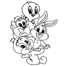 Tweety Bird And Silvester Cat Coloring Pages For Kids Printable Free ...