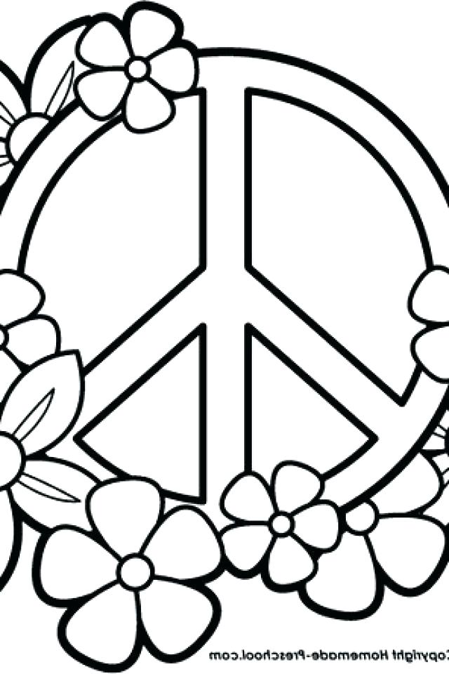 640x960 Peace Sign Coloring Pages Sign Black White Line Art Peace Symbol