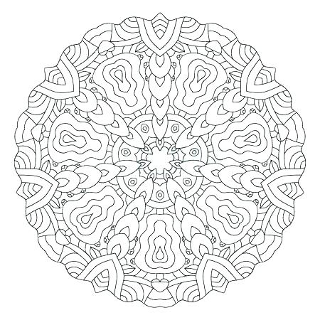 450x450 Mandala Design Coloring Pages Symmetrical Coloring Pages