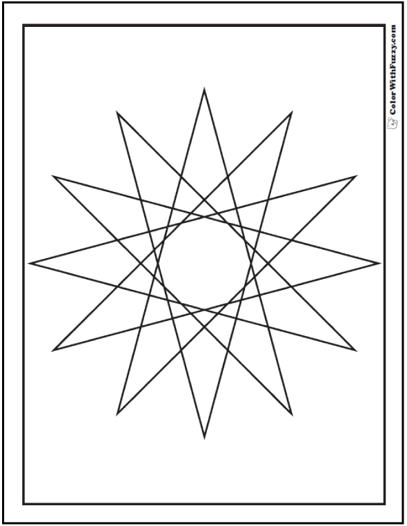 590x762 Geometric Coloring Pages To Print And Customize