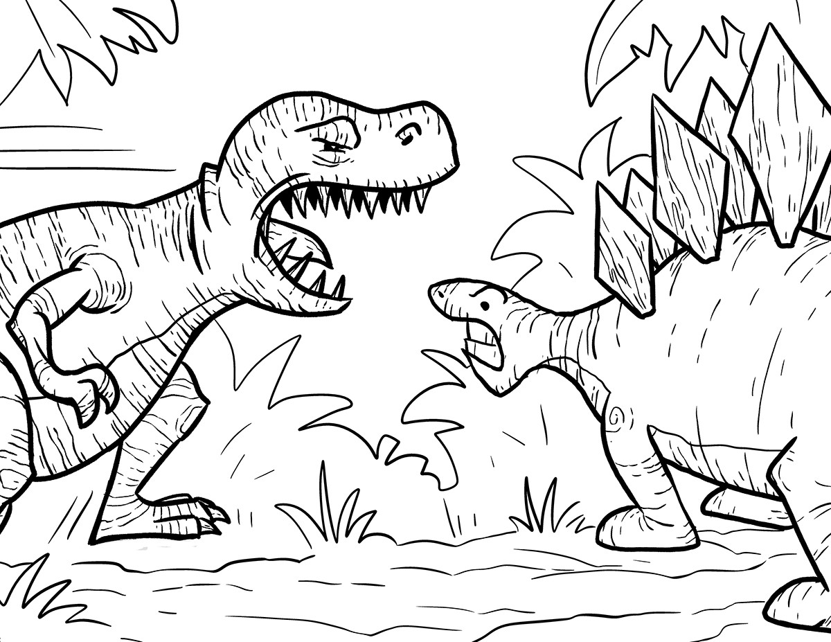 1200x927 Trex Coloring Pages Best For Kids Incredible T Rex Acpra