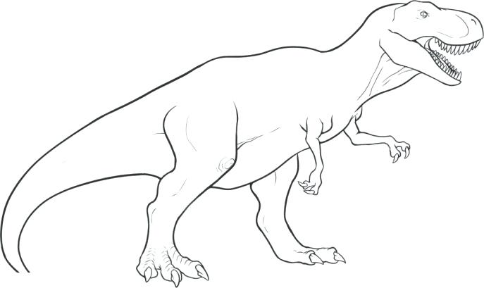 687x409 Trex Coloring Page Medium Size Of Coloring To Draw Saur Drawn Cute