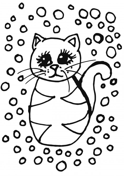 Tabby Cat Coloring Pages