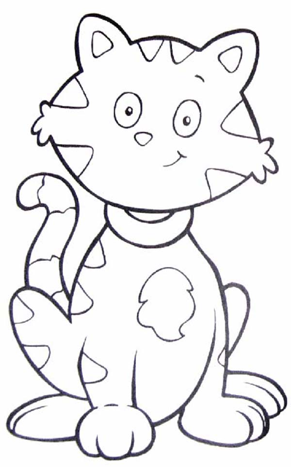 600x963 This Is Tab The Kitty Cat Colouring Page Colouring Pics Tabby Cat