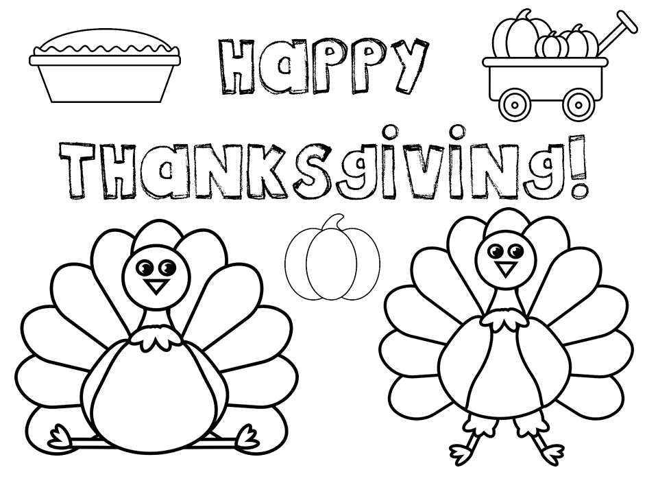 960x720 Thanksgiving Coloring Pages Free Printables!