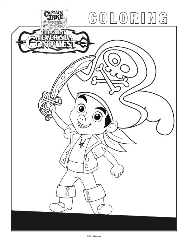 600x778 Yo Ho! Let's Go! Jake And The Never Land Pirates Free Coloring