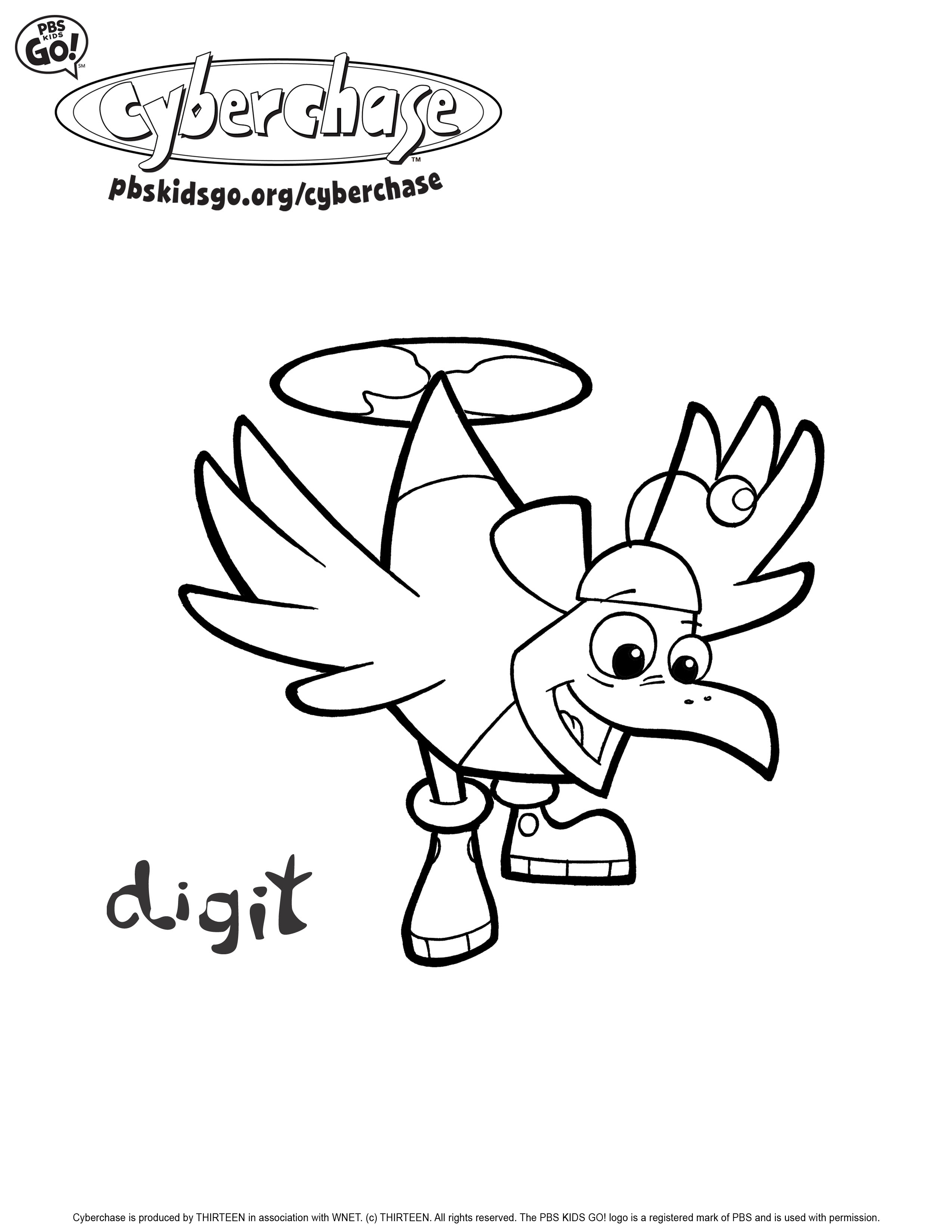 2550x3300 Cyberchase Coloring Pages Pbs Parents