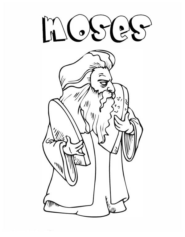 600x769 Moses And The Ten Commandments Stone Tablets Coloring Page Color