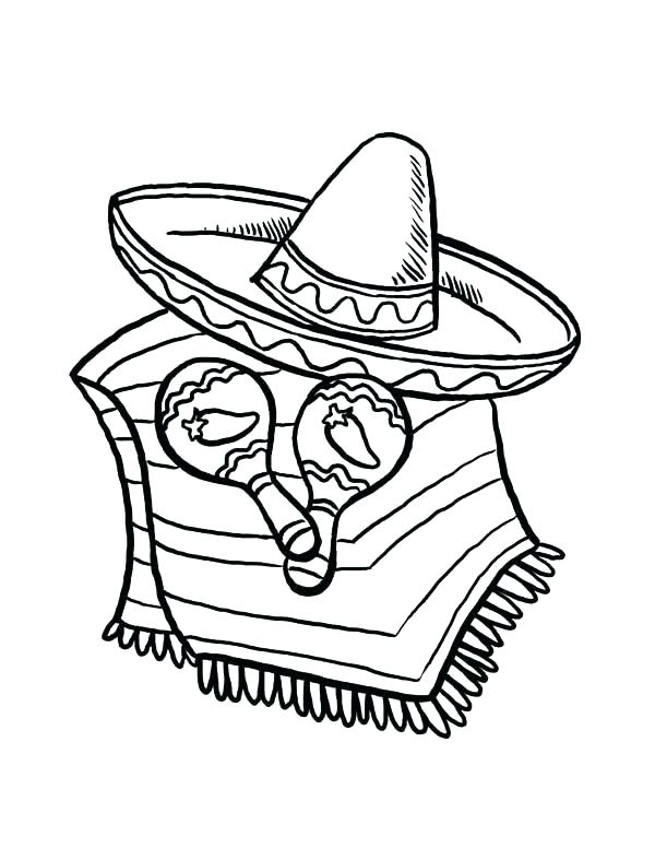 600x776 Taco Coloring Page Sombrero Coloring Page Sombrero Coloring Page