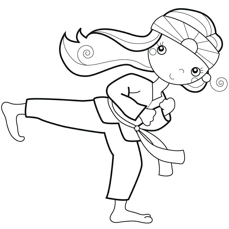 736x736 Taekwondo Coloring Pages Karate Pictures For Kids Printable