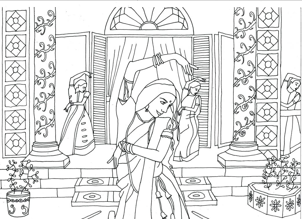1043x758 Taj Mahal Coloring Page For Kids Pages Christmas Disney