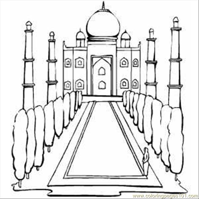 650x650 Taj Mahal In India Coloring Page