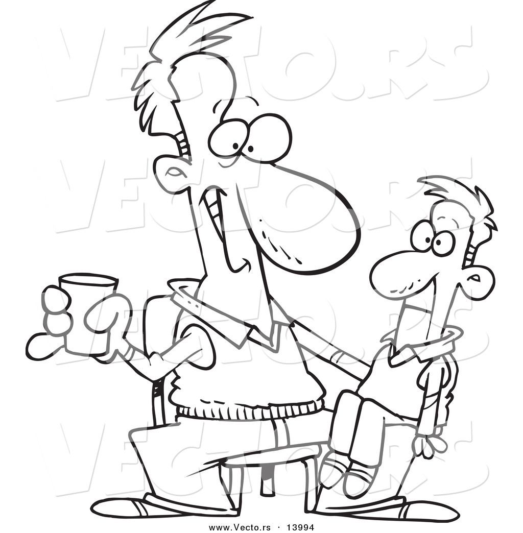 1024x1044 Vector Of A Cartoon Performing Man With A Ventriloquist Doll