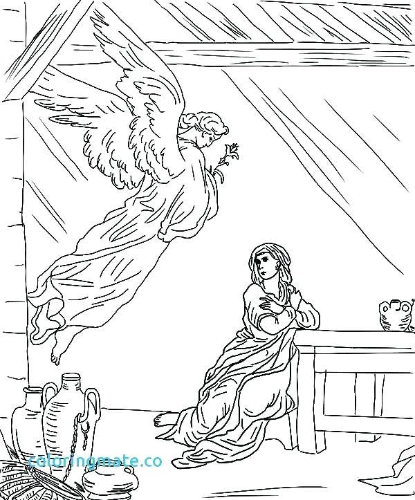 600x723 Mary Coloring Pages Coloring Pages And Coloring Page New Angel