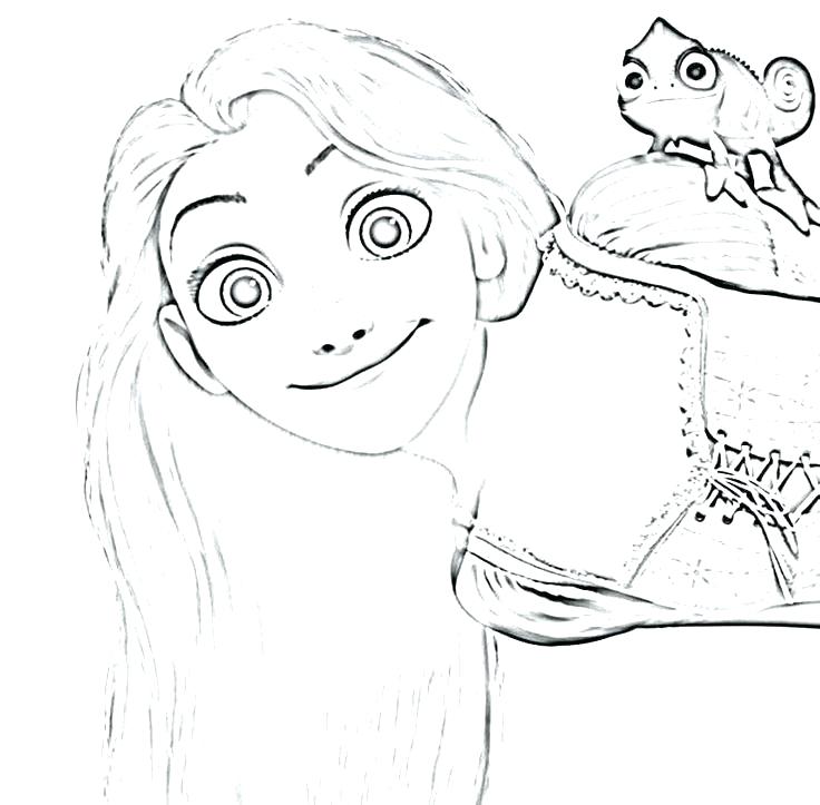 736x723 Rapunzel Coloring Pages Princess Coloring Pages Happy Tangled