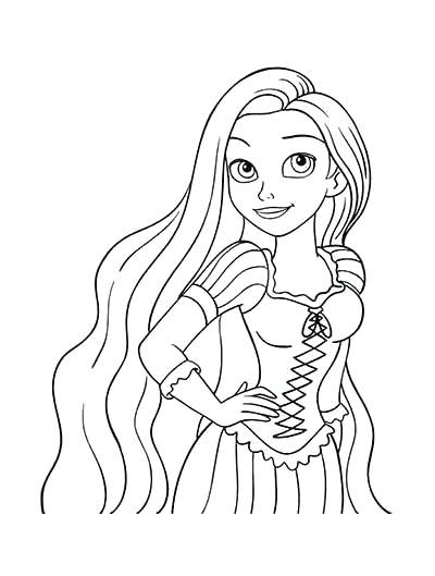 400x529 Tangled Coloring Pages Coloring Page From Tangled