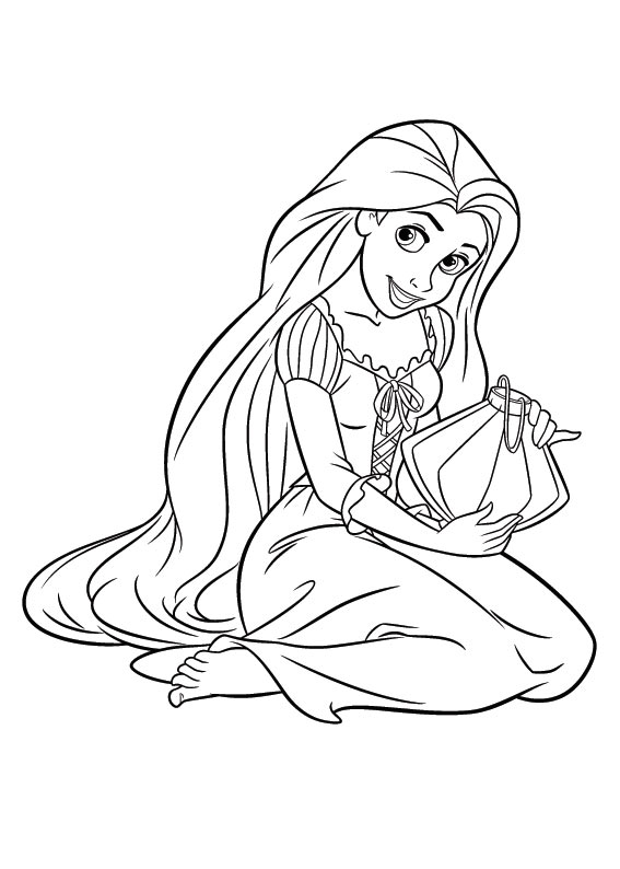 567x794 Tangled Coloring Pages Disney Rapunzel Regarding Design