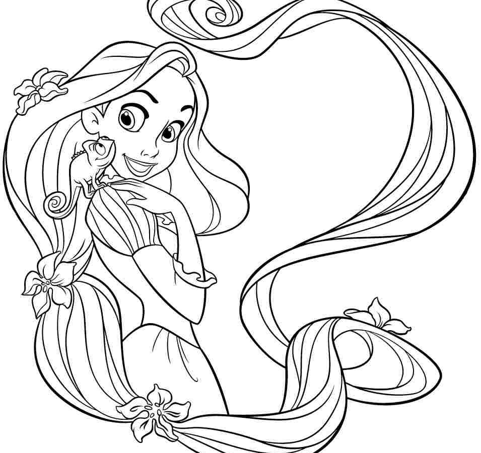 955x900 Printable Disney Princess Coloring Pages Rapunzel General Free