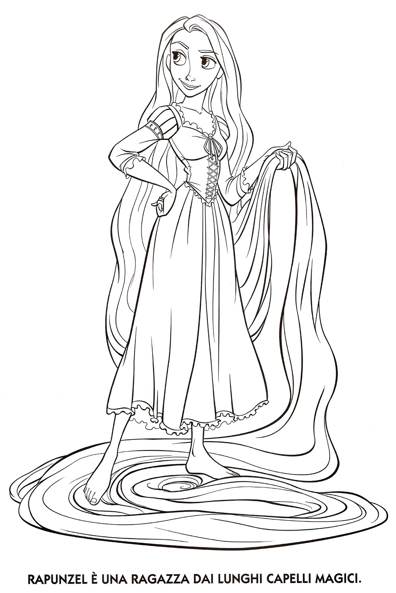 1337x2000 Tangled Colouring Pages