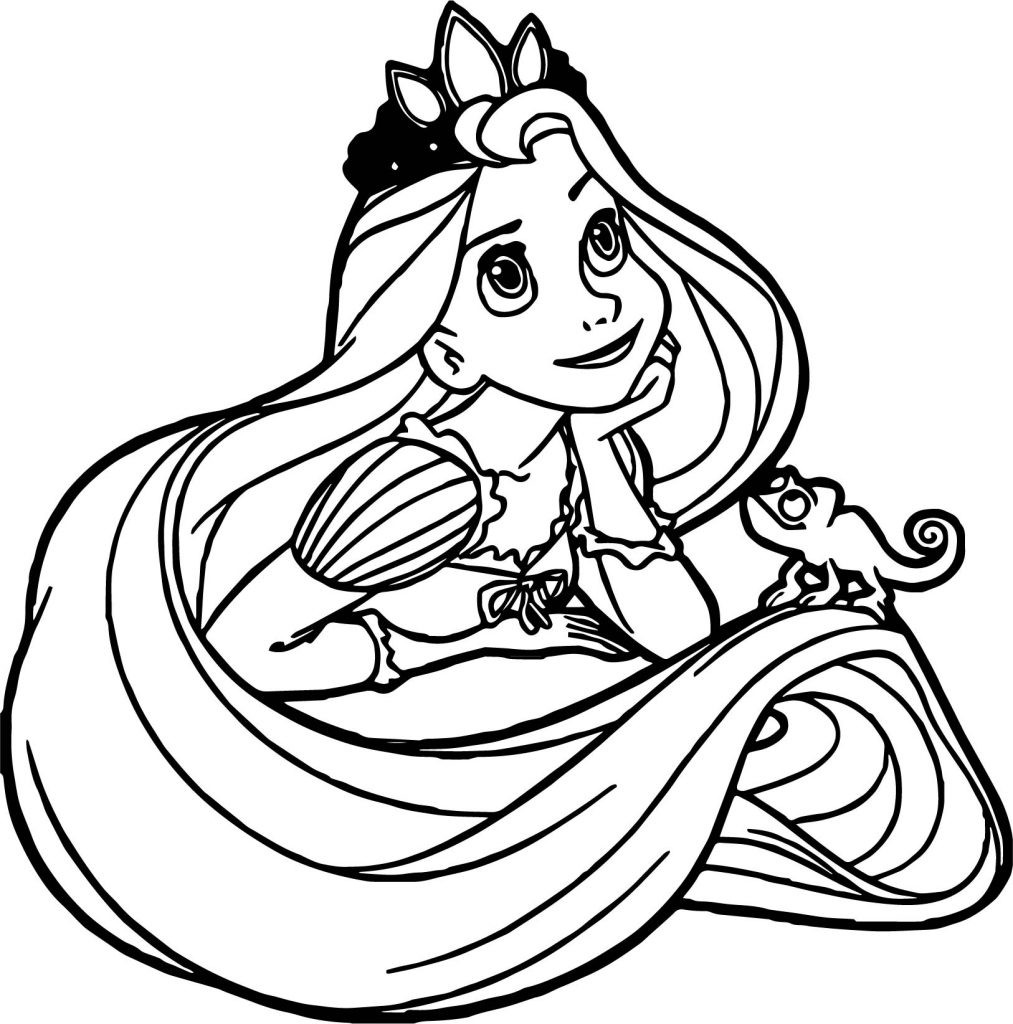 1013x1024 Tangled Printable Coloring Pages Disney Princess Rapunzel Simple