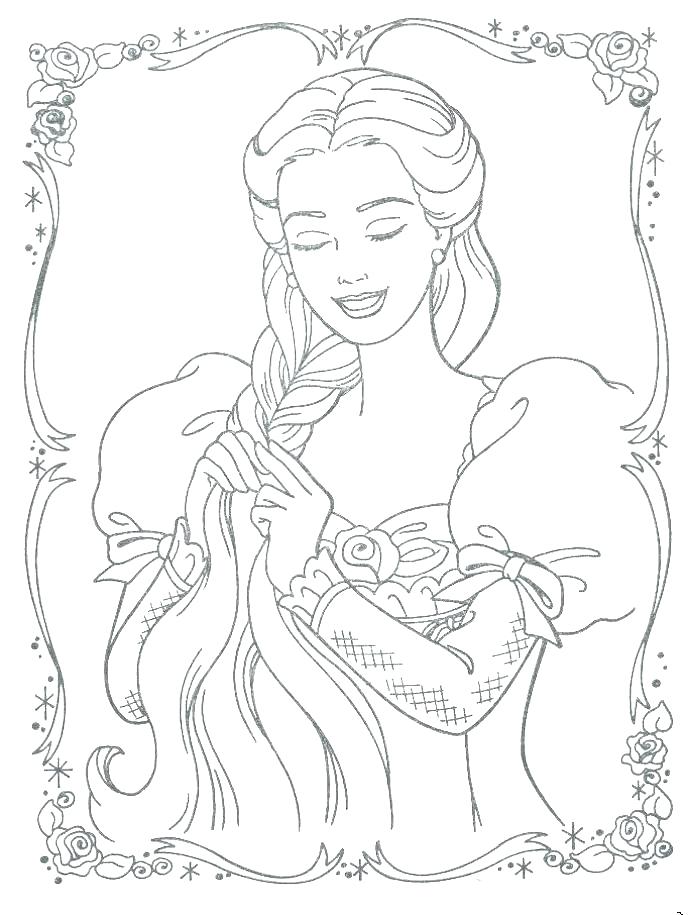 688x915 Princess Rapunzel Coloring Page Color Pages Coloring Pages Tower