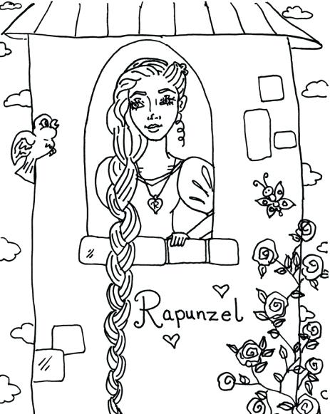 463x581 Rapunzel Coloring Page Coloring Pages Coloring Kids Brilliant