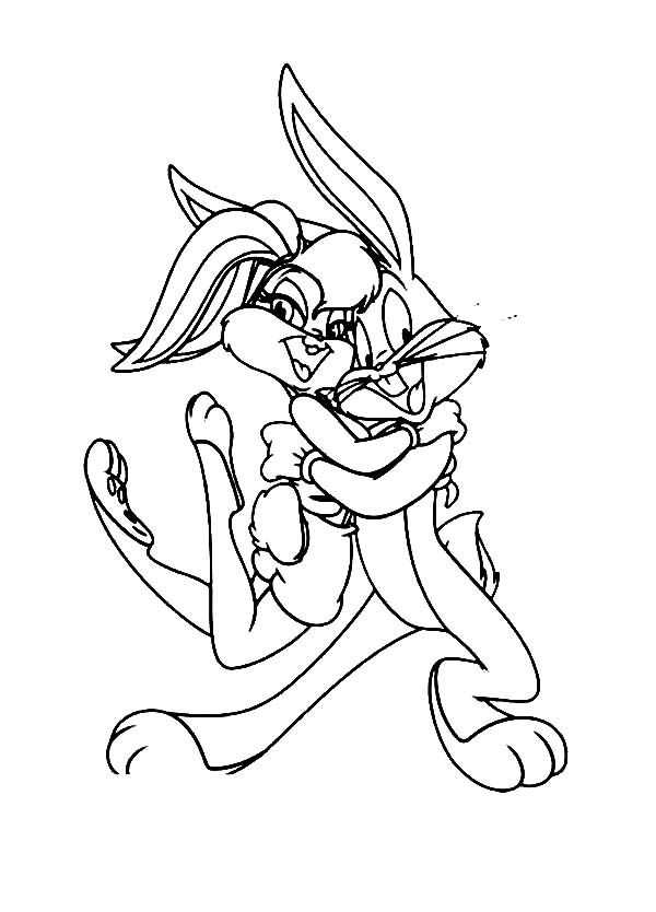 600x834 Lola Bunny And Bugs Bunny Doing Tango Coloring Pages