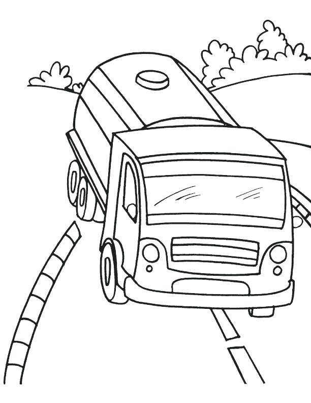 612x792 Tank Truck Coloring Pages Juice Tanker Page Download Free