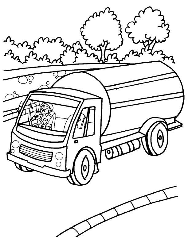612x792 Tanker Truck Coloring Pages