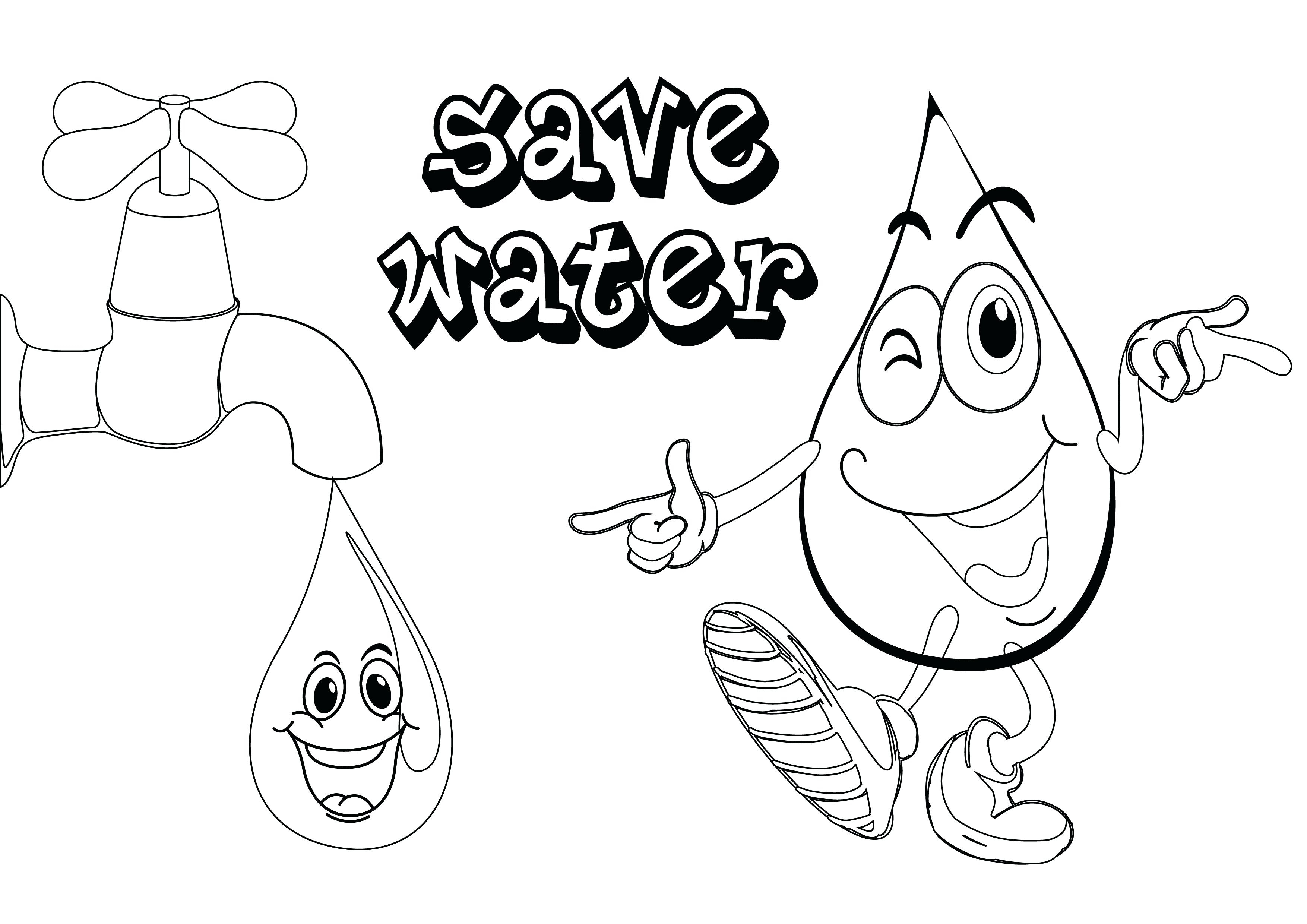 3508x2480 Running Water From Tap Coloring Page Download Free Best Of Pages