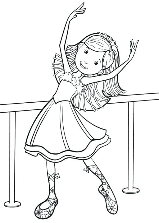 520x730 Dancer Coloring Pages Little Ballet Dancer Smiling Coloring Page
