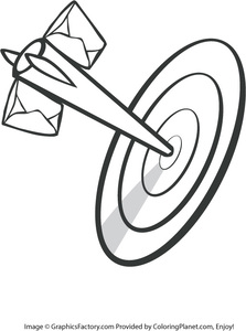 223x300 Free Arrow Hitting The Target Coloring Page From Coloring