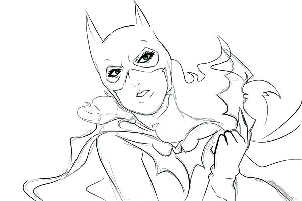 600x400 Looking Target Coloring Pages Batman Batgirl Murs