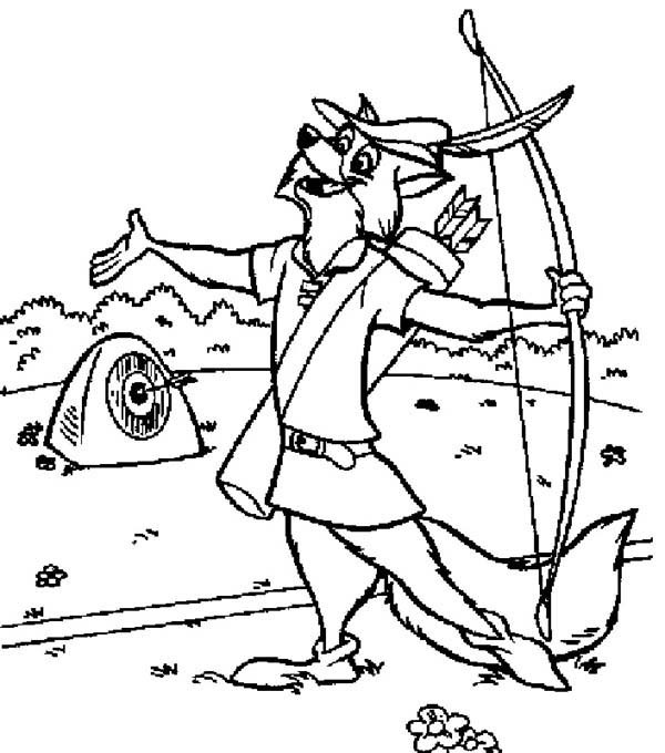 600x680 Robin Hood Bulls Eye The Hard Target Coloring Pages Best Place