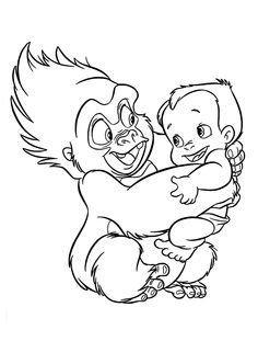 Tarzan And Jane Coloring Pages