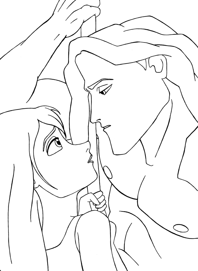 660x900 Tarzan And Jane Lineart
