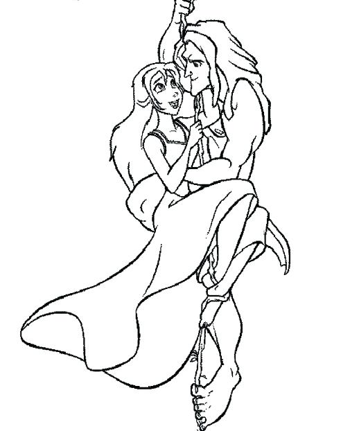 518x622 Disney Tarzan And Jane Coloring Pages Kids Coloring Coloring Pages