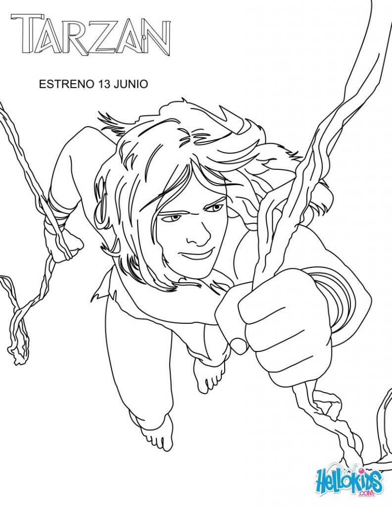 792x1024 Excellent Disney Tarzan Coloring Pages Printable Free General