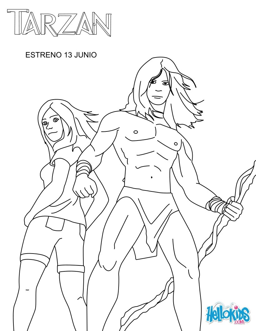 820x1060 Jane Coloring Pages Tarzan