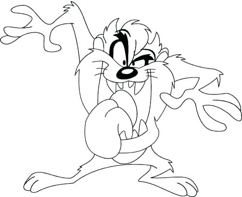500x407 A Coloring Page Taz The Tasmanian Devil Coloring Pages