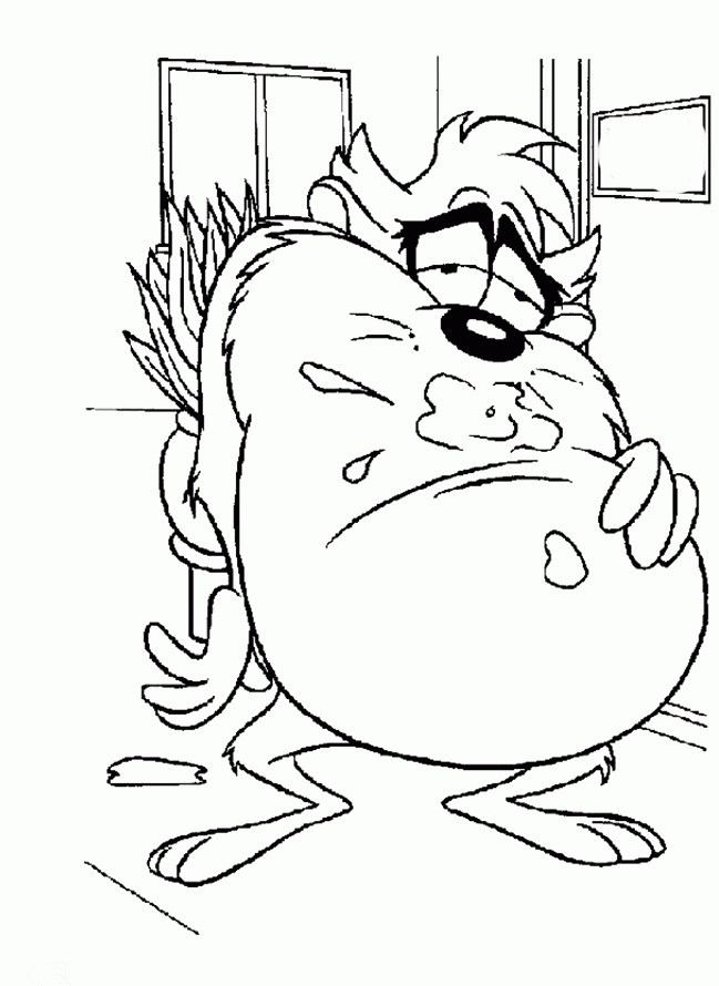 649x890 Tasmanian Devil Looney Tunes Coloring Pages Printable Free