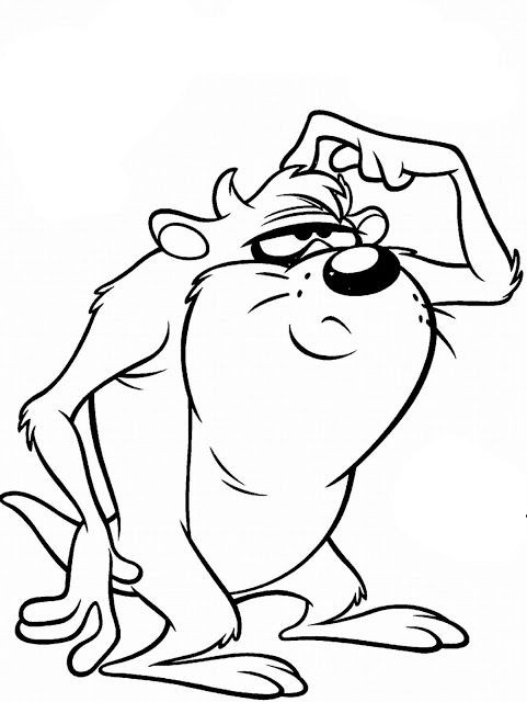 481x640 Cartoon Coloring Pages Awesome Looney Tunes Characters Tasmanian